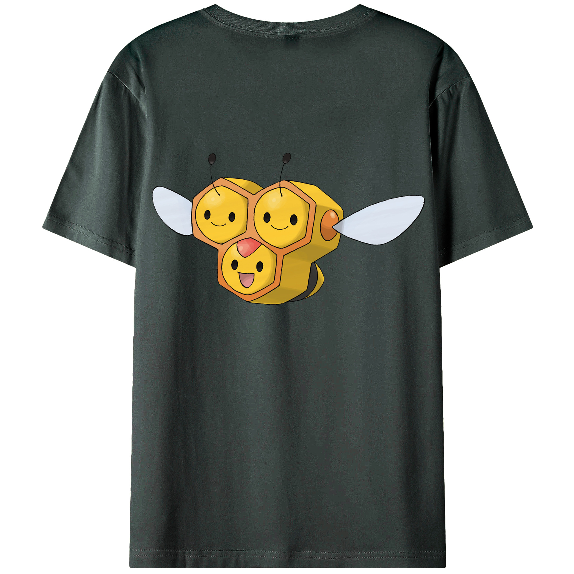 （画像用） ポケットモンスター Pokémon 綿100％ メンズ半袖Tシャツ（バックプリント） 通気性